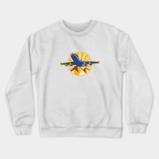 Retro Vintage Airplane Crewneck Sweatshirt